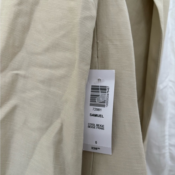 Beige Babaton Linen Blend Blazer - Picture 3 of 7